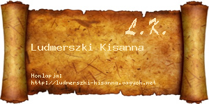 Ludmerszki Kisanna névjegykártya